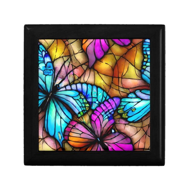 Stained Glass Butterflies Gift Box (Front)