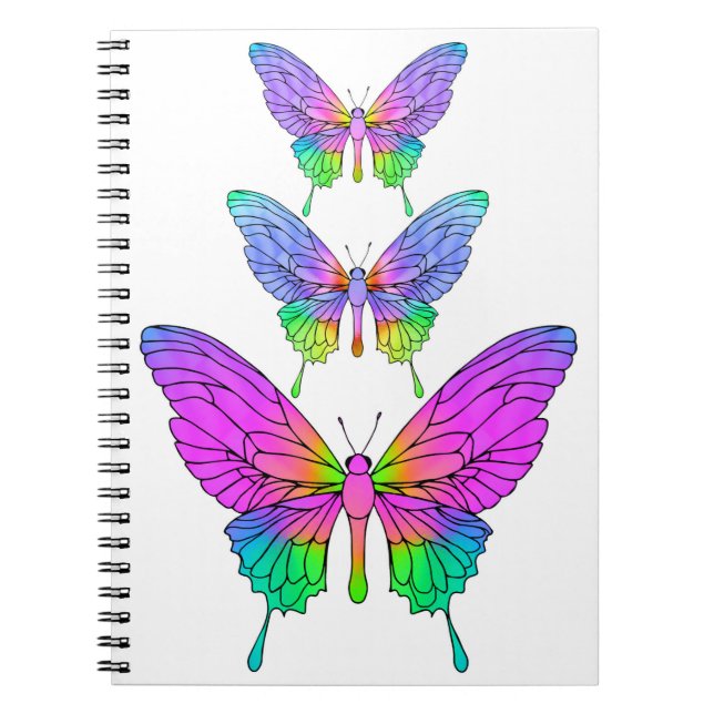 Stained Glass Butterflies Notebook (Front)