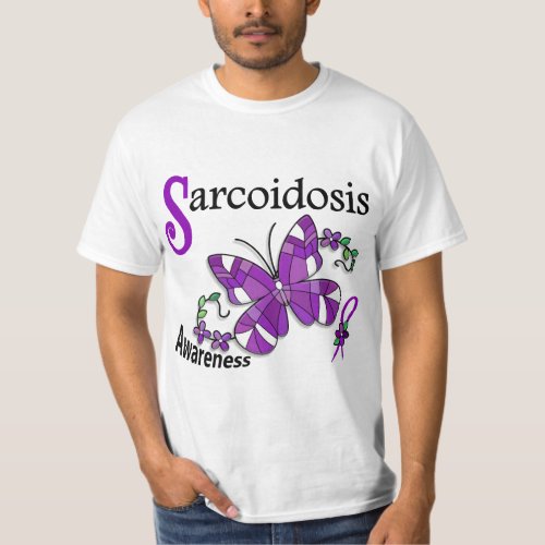 Stained Glass Butterfly 2 Sarcoidosis T_Shirt