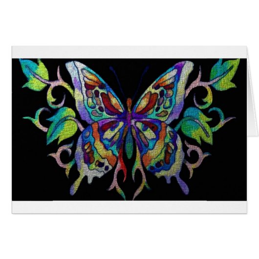 stained glass butterfly cards (Front Horizontal)