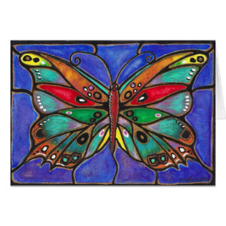 Stained Glass Butterfly--cool art to wear or give! Cards
