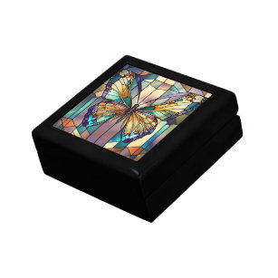Stained Glass Butterfly Gift Box
