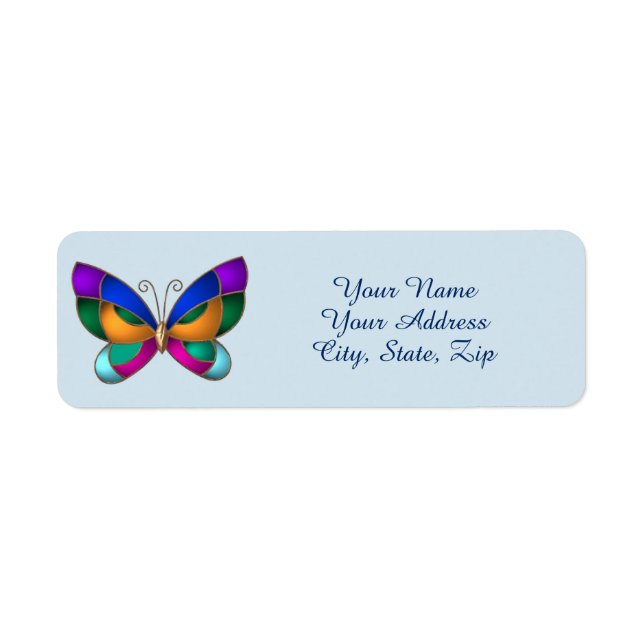 Stained Glass Butterfly Label (Front)