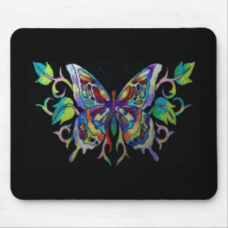 stained glass butterfly mouse pad