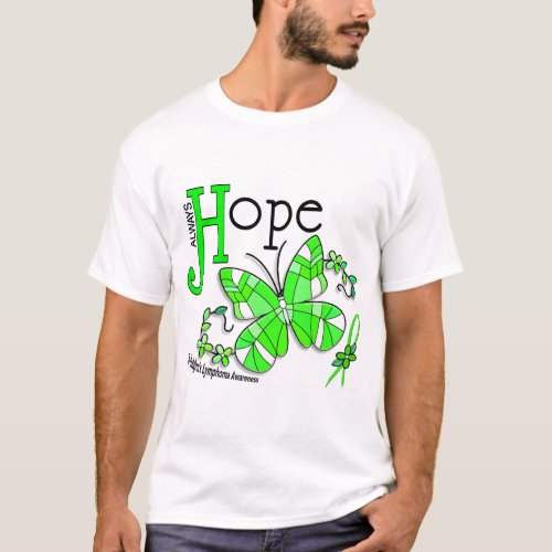 Stained Glass Butterfly Non_Hodgkins Lymphoma T_Shirt