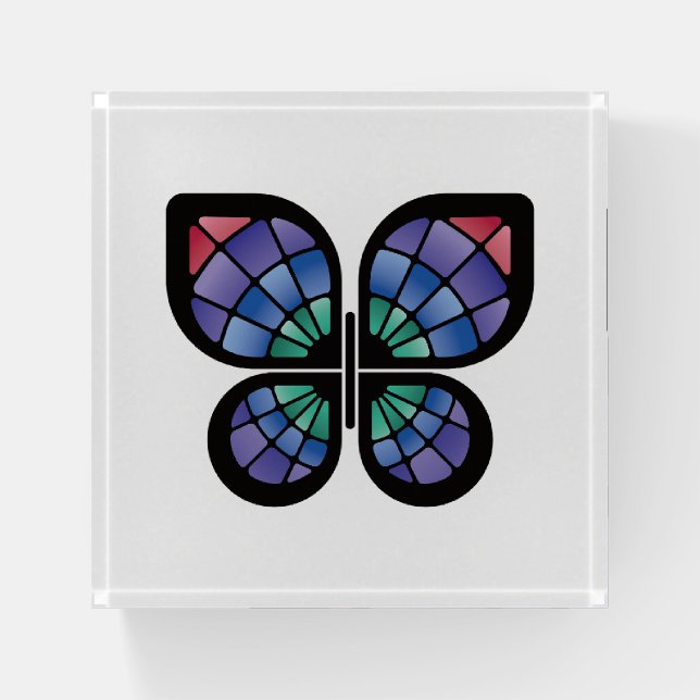 Stained Glass Butterfly Paperweight (Front)