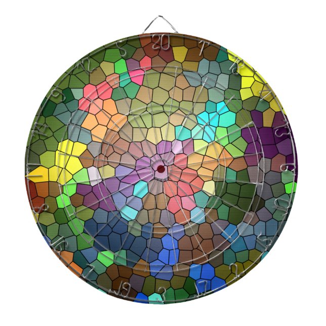 Stained Glass by Shirley Taylor Dart Board (Front)