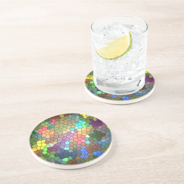Stained Glass by Shirley Taylor Sandstone Coaster (Side)