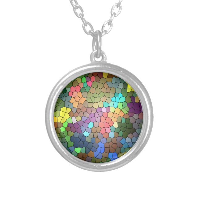 Stained Glass by Shirley Taylor Silver Plated Necklace (Front)