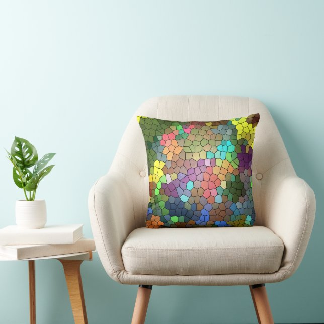 Stained Glass by Shirley Taylor Throw Pillow (Chair)