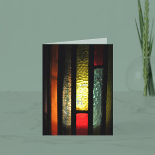 Stained Glass  Candlelight Christmas Card