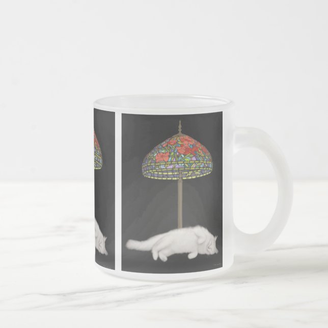 Stained Glass Cat Sunlamp Glass Mug (Right)