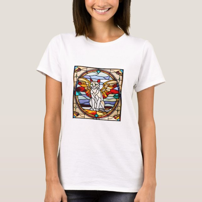 Stained Glass Cat T-Shirt (Front)