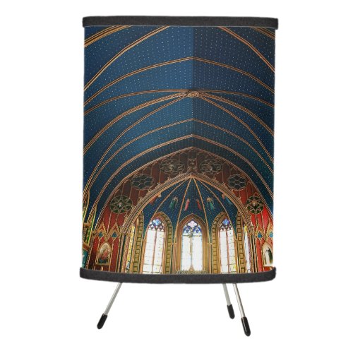 Stained glass Cathedral ceiling art Windows Tripod Lamp