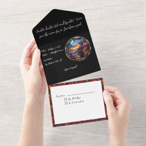 Stained Glass Cauldron All In One Invitation