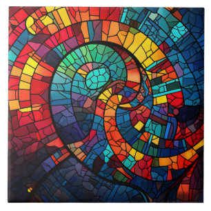 Stained Glass Ceramic Tile