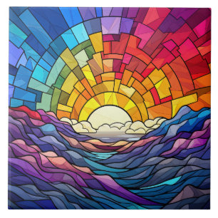  Stained Glass  Ceramic Tile