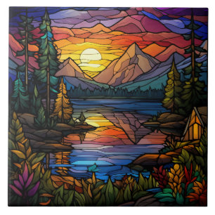 Stained Glass Ceramic Tile