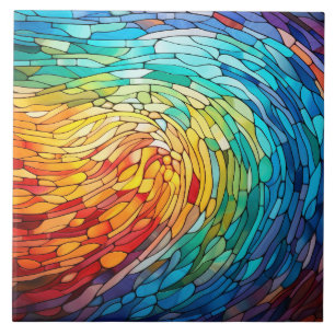 Stained Glass Ceramic Tile