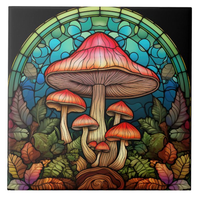 Stained Glass  Ceramic Tile (Front)