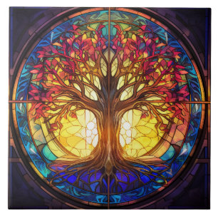 Stained Glass Ceramic Tile