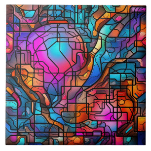 Stained Glass Ceramic Tile