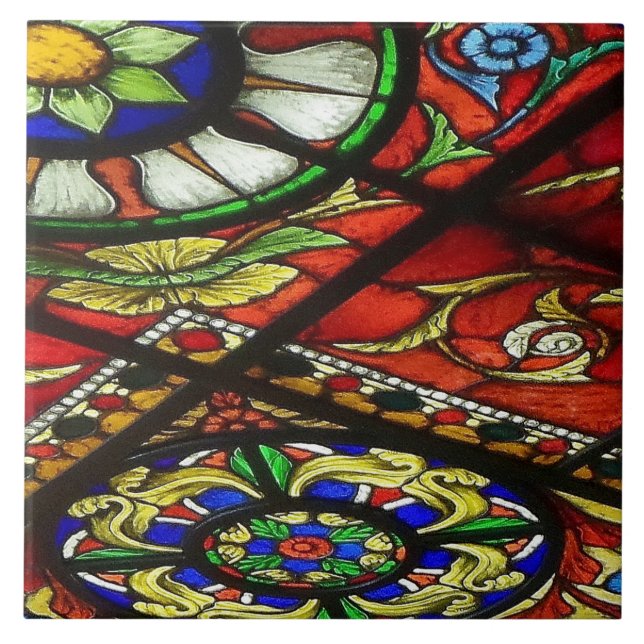 Stained Glass Ceramic Tile (Front)
