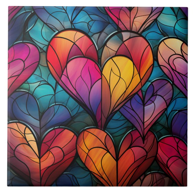  Stained Glass  Ceramic Tile (Front)