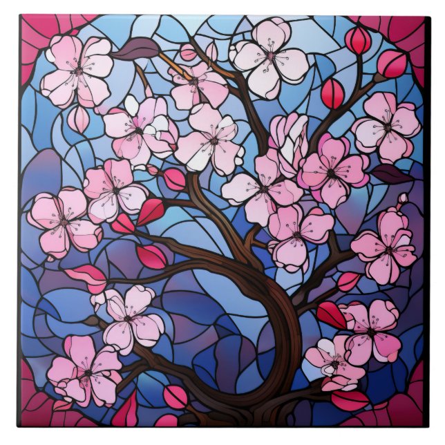  Stained Glass  Ceramic Tile (Front)