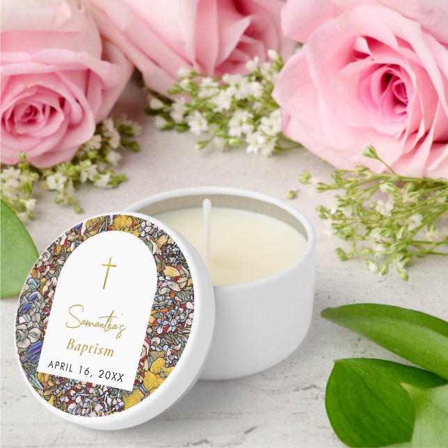 Stained Glass Christening Baptism Favor Mini Candle Favors (Insitu (Wedding))