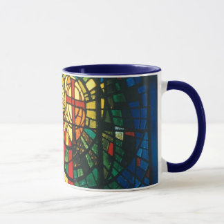 Stained Glass Christian Cross Coffee Mug art
