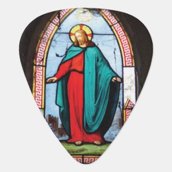 Stained Glass Christian Guitar Pick Plectrum by GroverAllmanPicks at Zazzle