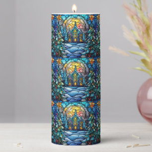 Stained Glass Christmas Candle