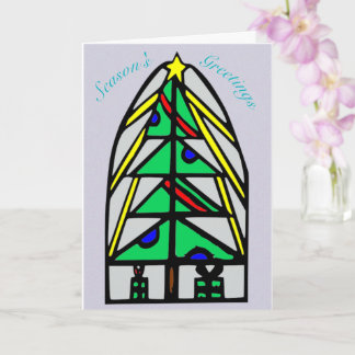 Stained Glass Christmas Card
