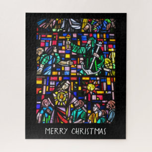 stained glass christmas jigsaw puzzle