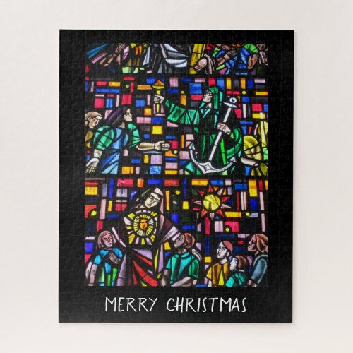 stained glass christmas jigsaw puzzle