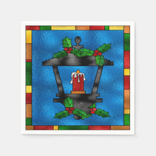 Stained Glass Christmas Lantern Napkins