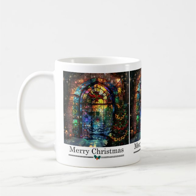 Stained Glass Christmas Mug (Left)