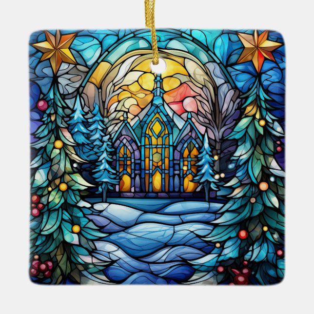 Stained Glass Christmas Ornament (Front)