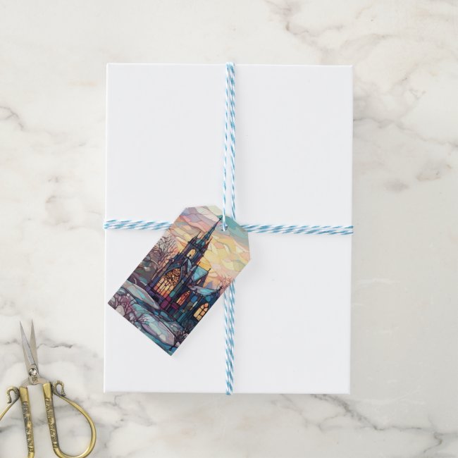 Stained Glass Church Gift Tag