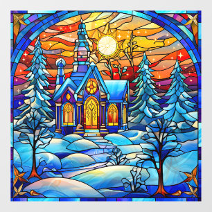 Stained Glass Church Window Cling