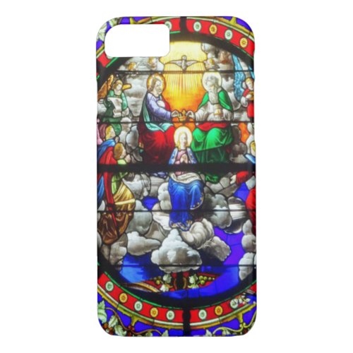 Stained Glass Church Window Coronation Mary iPhone 87 Case