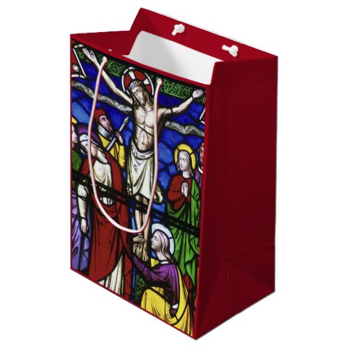 Stained Glass Church Window Crucifixion Jesus Medium Gift Bag