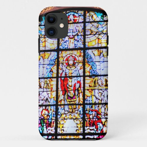 Stained Glass Church Window Greenwich UK iPhone 11 Case