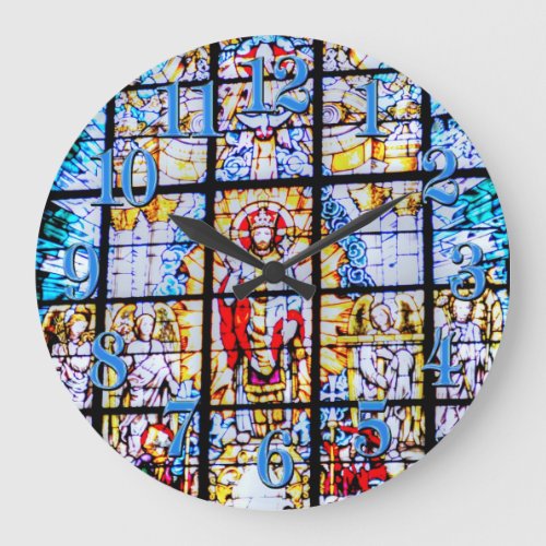 Stained Glass Church Window Greenwich UK Large Clock