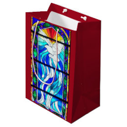Stained Glass Church Window Holy Spirit Dove Medium Gift Bag