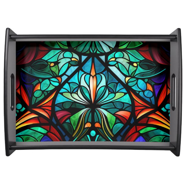 Stained Glass Church Window Serving Tray (Front)