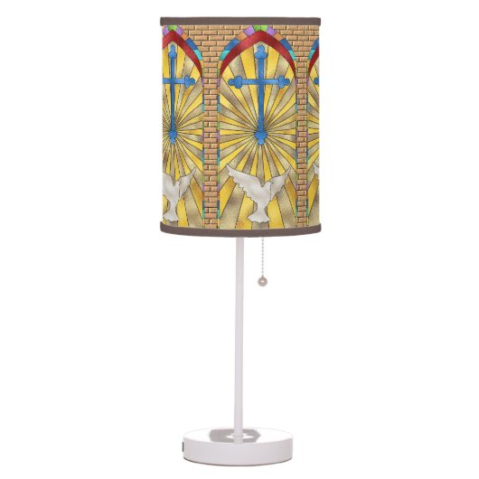 Stained Glass Church Windows Table Lamp (Left)