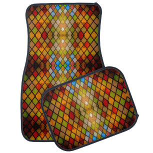 Stained Glass Colorful Car Floor Mat