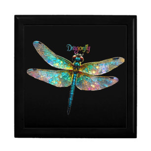 Stained Glass Colorful Dragonfly Gift Box